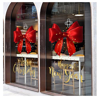 Christmas Window Cling Stickers – Snowflake Glass Decals for Storefronts, Doors and Holiday Home Decor