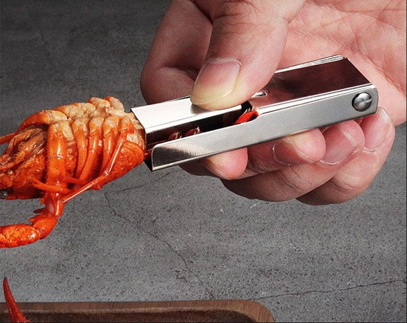 Stainless Steel Crawfish Peeler – Easy Seafood Shelling Tool for Crayfish, Lobster and Kitchen Food Preparation, Compact Cooking Gadget
