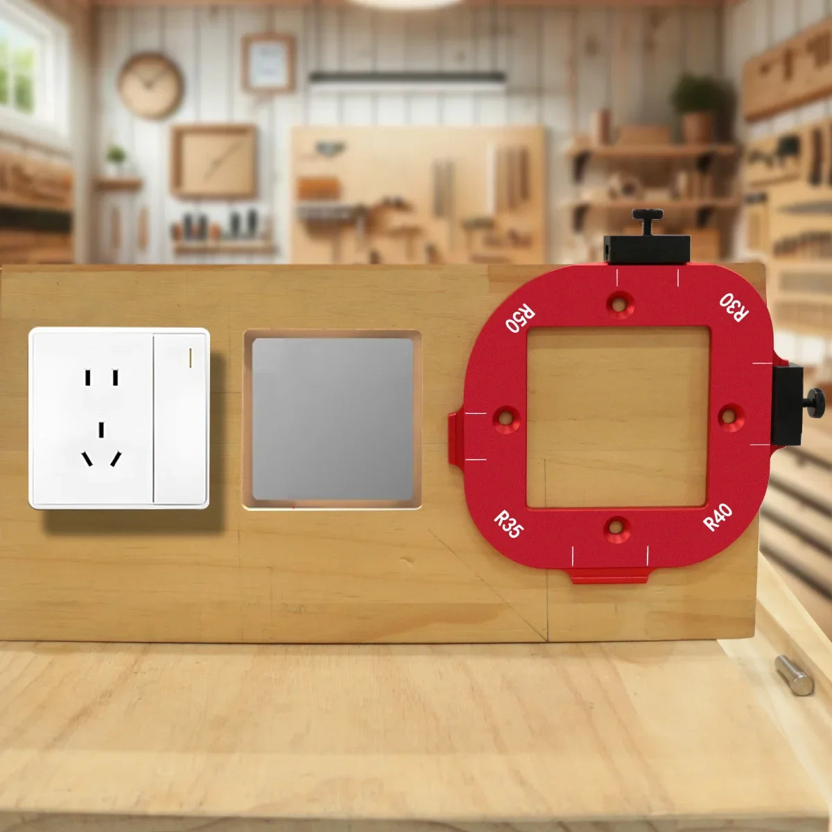 Aluminum Wood Router Templates Routing Guide Set – Precision Woodworking Arc Cutting Jig for Accurate Router Projects and DIY Carpentry.