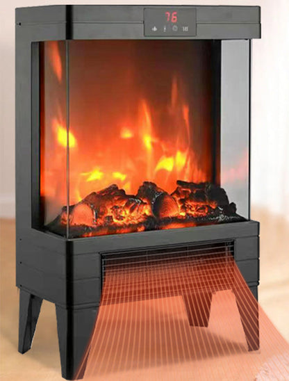 Flame Electric Fireplace Heater – 3D Smokeless Indoor Space Heater with Realistic Flame Effect for Cozy Home Warmth