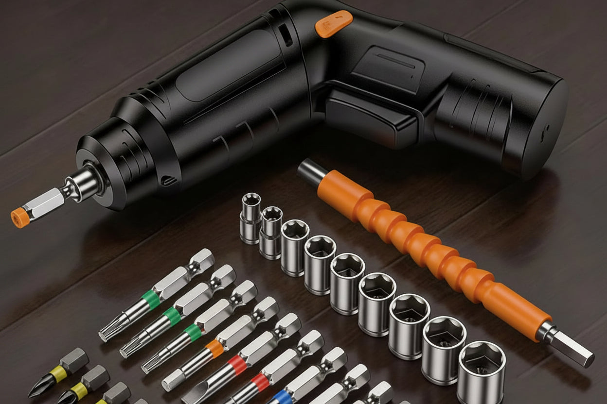 Electric Screwdriver – 2-in-1  4.5N·m Cordless Power Driver with Manual Mode, USB Charging and Compact Design for Furniture Cabinet Assembly