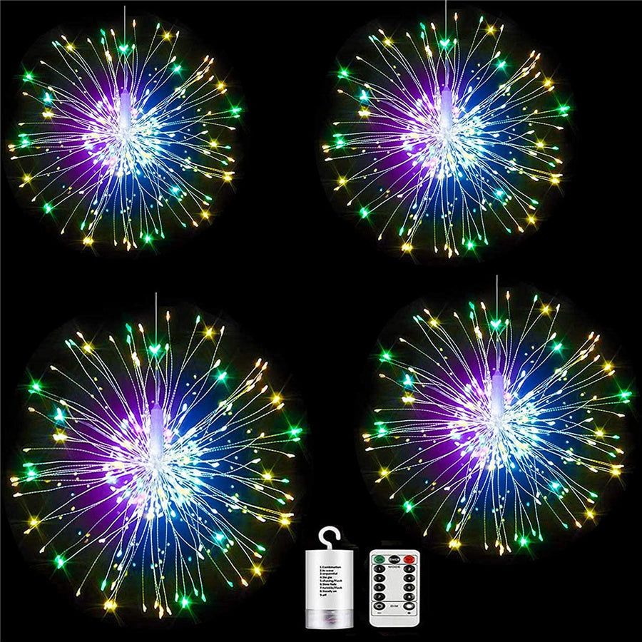 Firework Fairy Lights Set – 180 LED Outdoor Starburst Lights for Christmas Gardens, Weddings and Parties