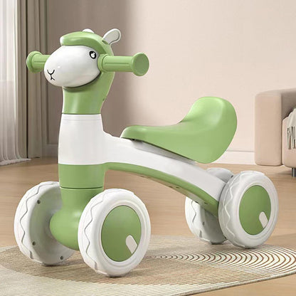Children's Alpaca Four Wheel Balance Scooter – Baby Walker Ride On Toy for Safe Outdoor Fun and Early Development.