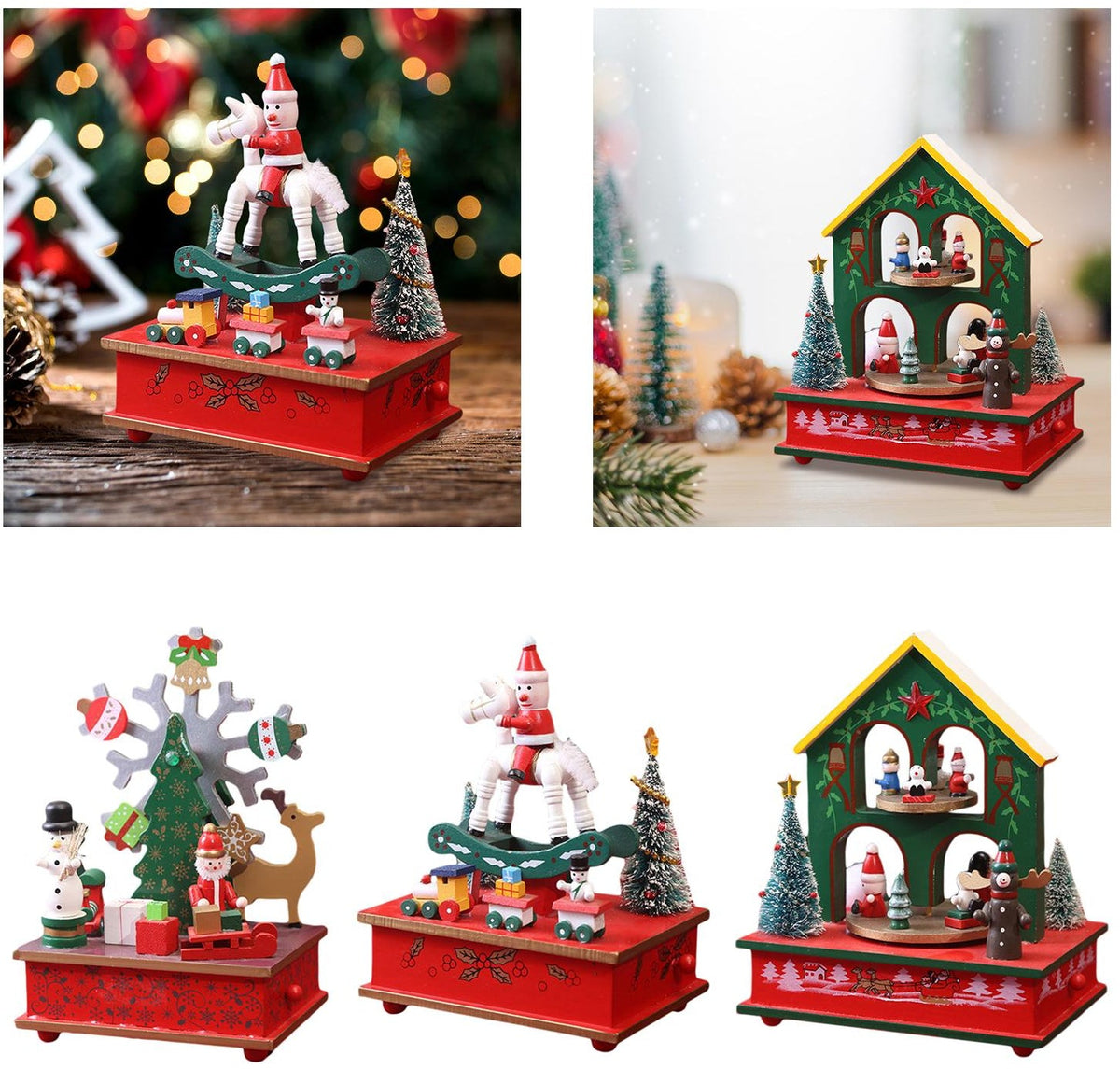 Christmas Collectible Music Box – Decorative Holiday Ornament with Festive Melody for Seasonal Home Display and Gift Giving