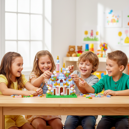 Fairy Tale Castle Building Blocks – Mini Brick Construction Set for Creative Play and Decorative Display