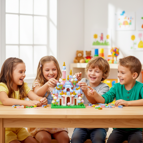 Fairy Tale Castle Building Blocks – Mini Brick Construction Set for Creative Play and Decorative Display