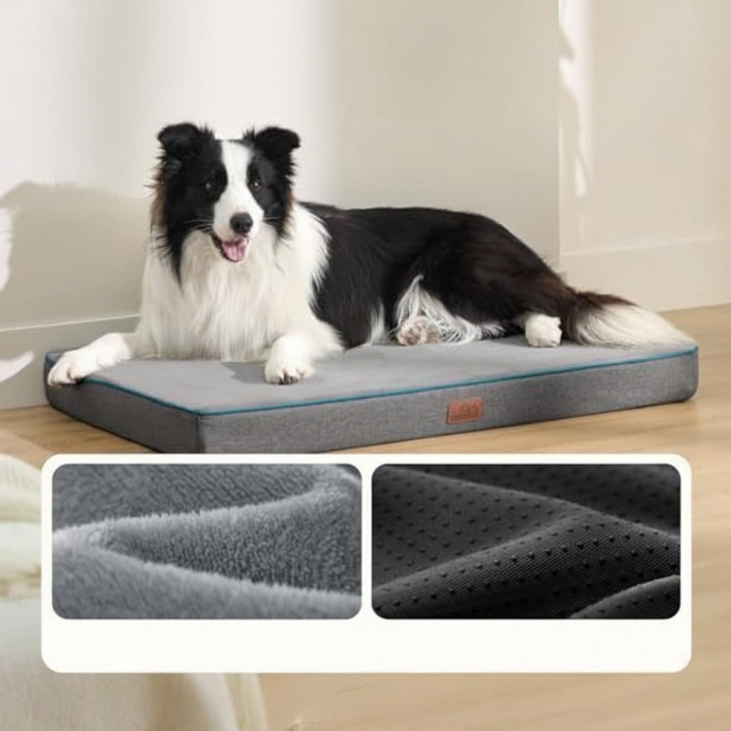 Orthopedic Memory Foam Dog Bed – Washable Large Pet Mattress with Non Slip Base for Joint Support
