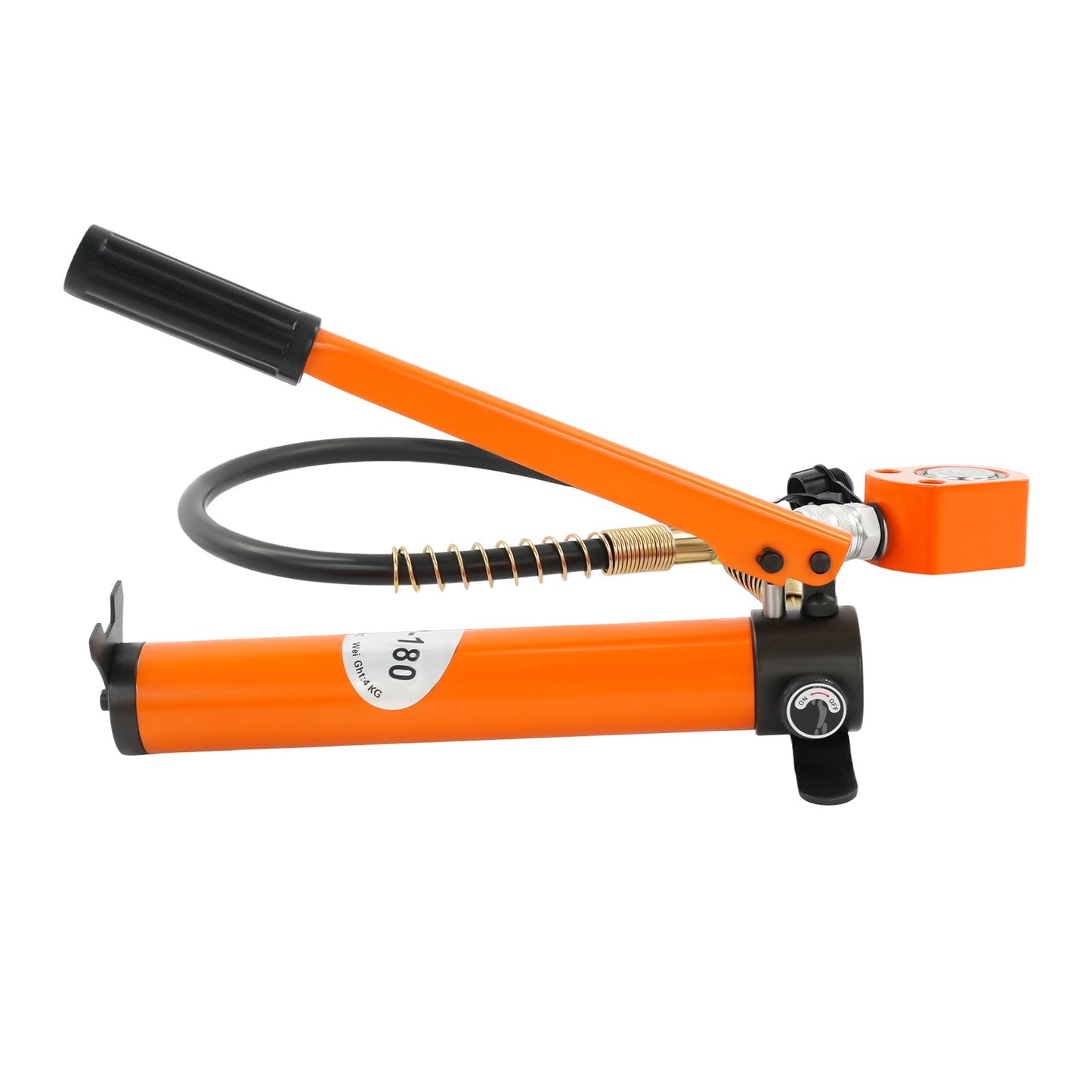 Hydraulic Ram Cylinder Jack – 10T Low-Profile Single-Acting Mini Porta Power Ram with CP-180 Hand Pump for Machinery and Shipbuilding Repairs
