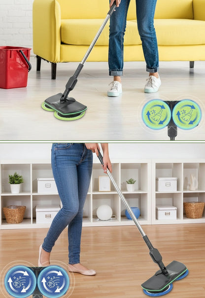 Cordless Electric Floor Scrubber – 2-in-1 Rechargeable Rotating Spin Mop for Powerful Hard Floor Cleaning, Polishing and Everyday Home Care