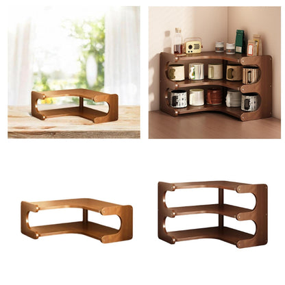 Desktop Corner Shelf Organizer – Multifunctional Display Rack for Water Cups, Office Supplies, Collectibles and Home Storage