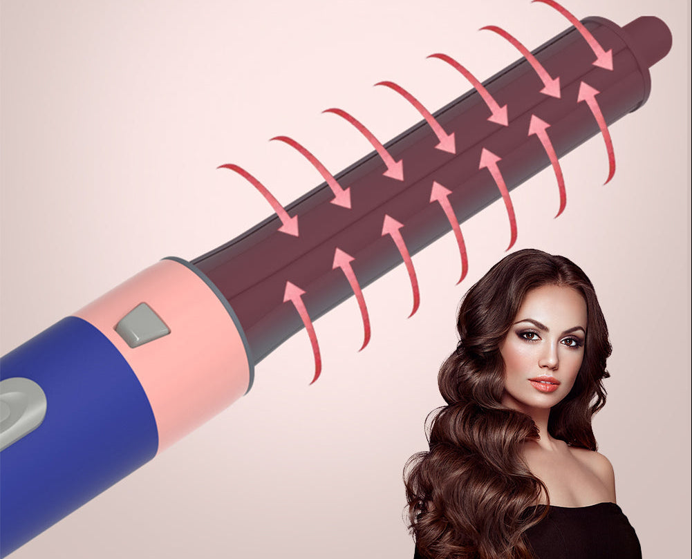 Professional 5-in-1 Hair Dryer Brush – Fast-Heating Hot Air Styler with Curling Iron, Diffuser and Comb Attachments for Versatile Hair Styling