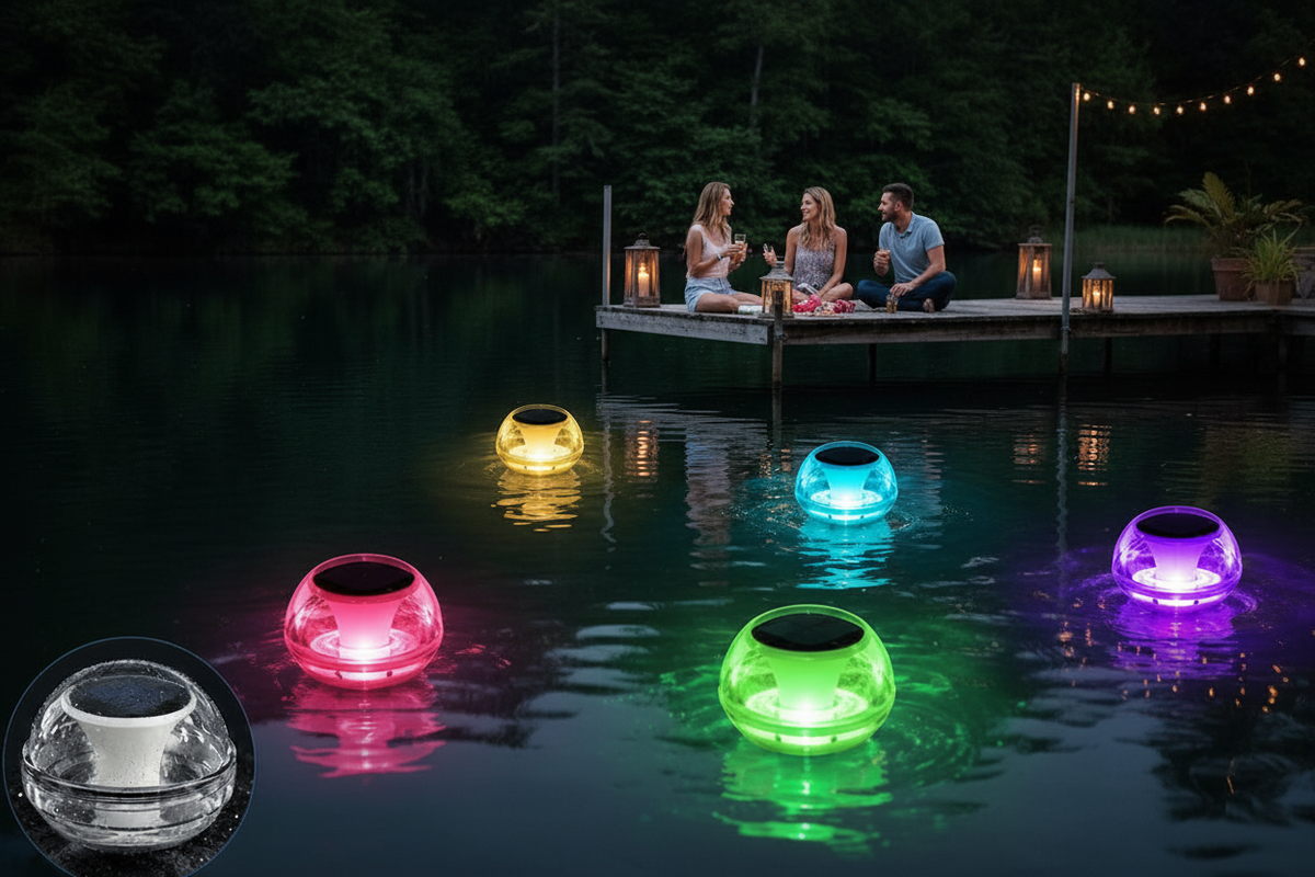 Solar Pool Light – Rechargeable Waterproof Swimming Pool and Pond Lamp with Three Adjustable Lighting Modes for Spa and Garden Decor