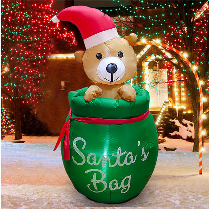 Christmas Inflatable LED Display – Plush Outdoor Holiday Decoration for Gardens, Malls and Seasonal Events