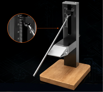 Professional Knife Sharpener System – CNC Aluminum Alloy Fixed-Angle Sharpener with Adjustable 10–30° Angle and Solid Wood Base