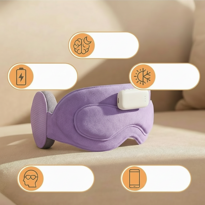 Smart Sleep Mask Headphones – 3D Breathable Bluetooth Eye Mask with AI Sleep Monitoring, App Control and Wireless Music for Travel and Relaxation