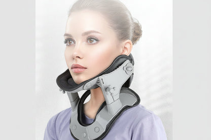 Heated Cervical Traction Collar – Adjustable Neck Stretch Device with Hot Compression for Spine Support and Pain Relief