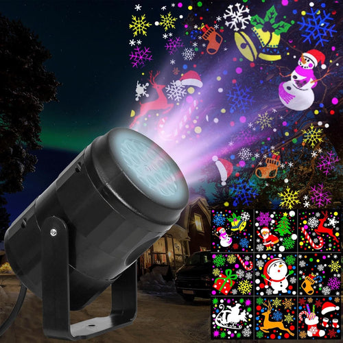 Christmas Laser Projector Light – Rotating Snow Blizzard Pattern Projection Lamp for Holiday Parties and Outdoor Decor