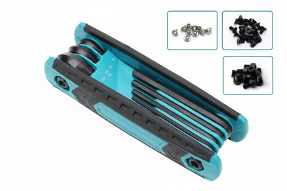 Folding Allen Wrench Set – 8-in-1 Portable Metric Hex Key and Tamper-Proof Torx Tool Kit for Bicycle, Furniture and DIY Repairs