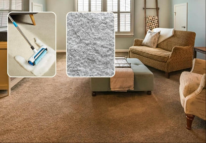 Manual Carpet Cleaning Brush – Upright Deep-Cleaning Scrub Brush for Removing Dirt, Stains and Debris from Home and Office Rugs