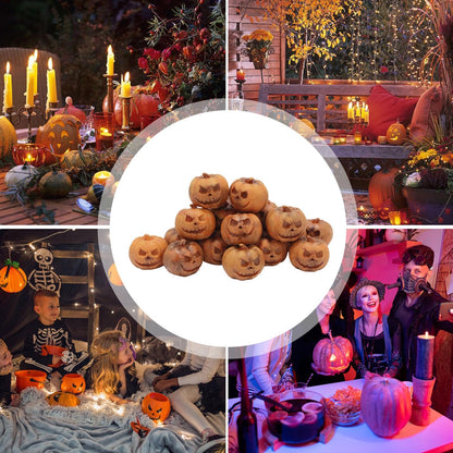 Mini Resin Pumpkin Decorations - Halloween Craft Accessories for DIY Projects, Home Decor and Party Displays