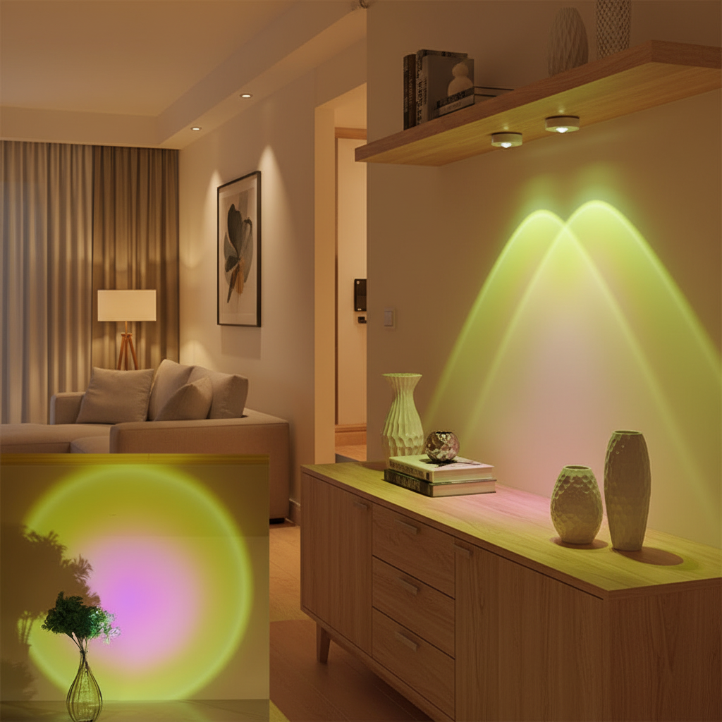 Touch Sunset Night Light – LED Ambient Cabinet Lamp for Bedrooms, Closets, Kitchens and Cozy Home Lighting