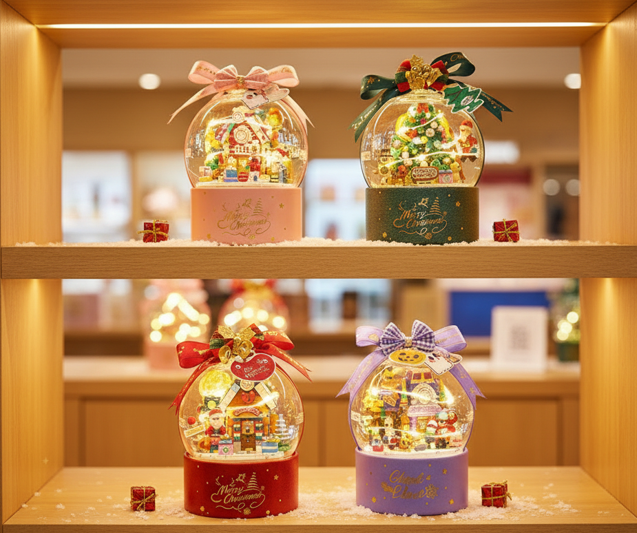 Christmas Tree LED Building Block Set – DIY Mini Brick Holiday Display Toy for Kids, Families and Christmas Decorating Fun
