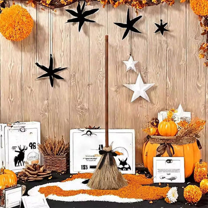 Halloween Floating Witch's Broom – Haunted Dancing Broom Decoration with Ghost Sounds for Spooky Atmosphere, Parties and Festive Home Decor