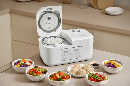 Dual Control 4L Rice Cooker – Double Pot Multifunction Electric Cooker for Simultaneous Cooking and Convenient Family Meals.