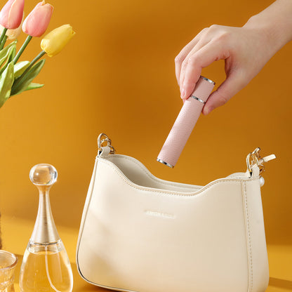 Portable Magnetic Perfume Atomizer – 10ml Leather Travel Fragrance Spray Bottle with Tight Seal for Boarding, Handbags and Stylish Gifts