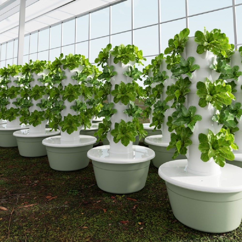 Hydroponic Tower Growing System – Vertical Soilless Planter with LED Grow Light and Intelligent Timer for Indoor Vegetables, Herbs and Space-Saving Gardening