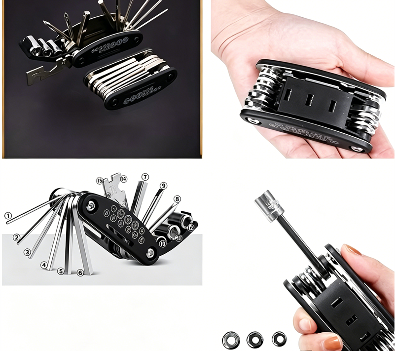 Socket Wrench Set – 16-in-1  Non-Slip Rotating Head with Durable Stainless Steel Design for Universal Home, Car Repair and DIY Projects