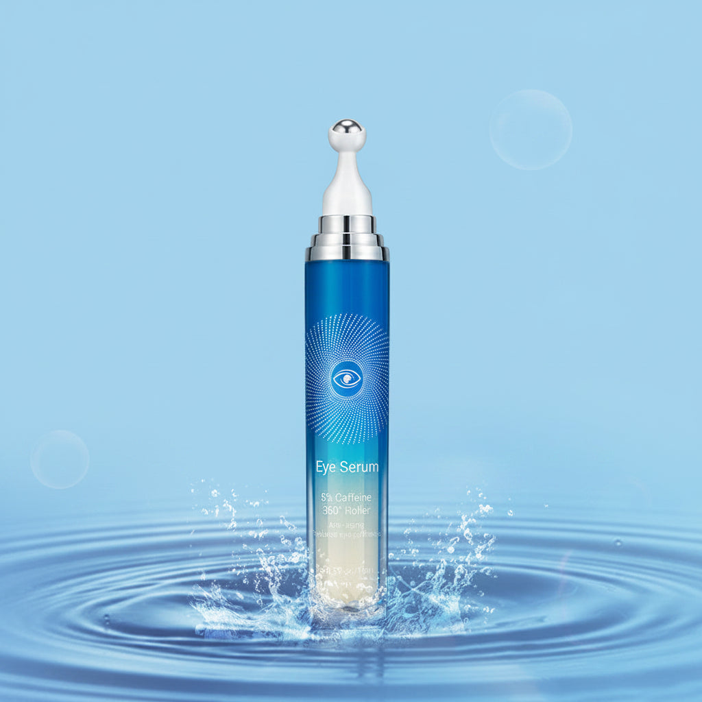 Caffeine Eye Serum Roller – 360° Massage Ball Treatment for Dark Circles, Puffiness and Hydrating Under-Eye Skincare