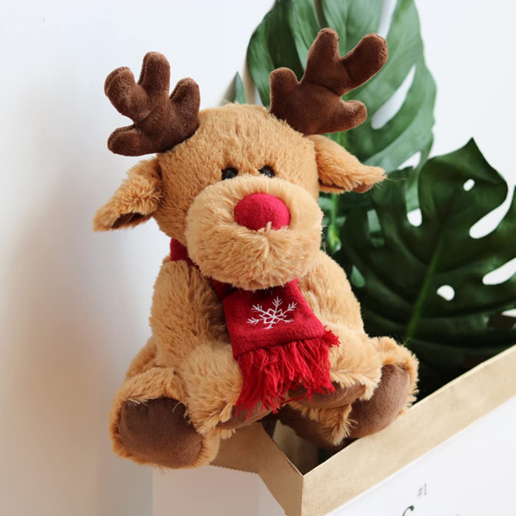 Christmas Reindeer Plush Toy - Soft Elk Doll Stuffed Animal Gift for Kids, Holiday Decor and Collectors