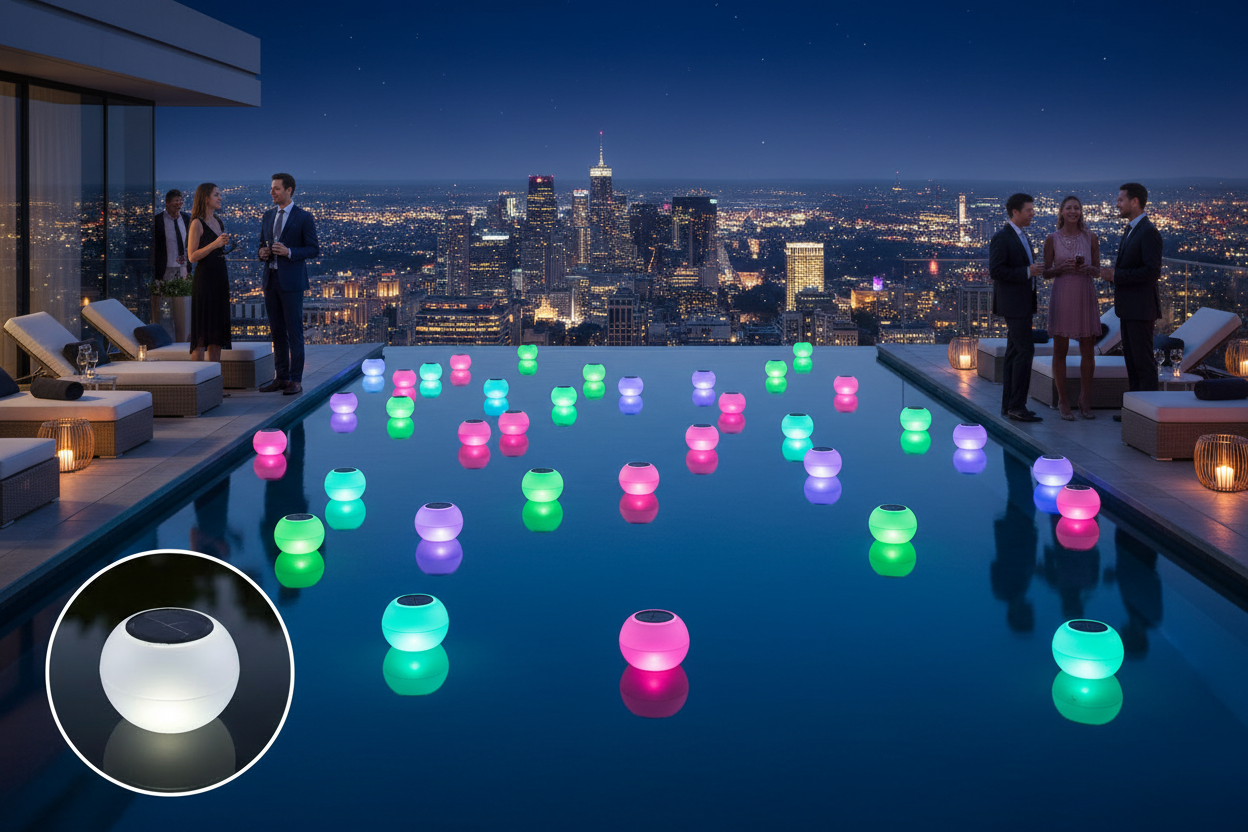 Solar Pool Light – Rechargeable Waterproof Swimming Pool and Pond Lamp with Three Adjustable Lighting Modes for Spa and Garden Decor