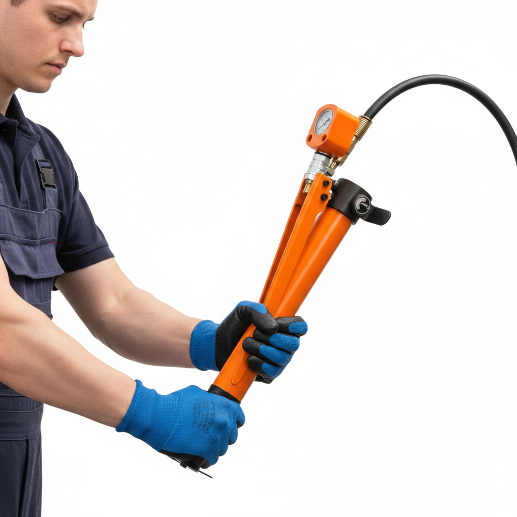 Hydraulic Ram Cylinder Jack – 10T Low-Profile Single-Acting Mini Porta Power Ram with CP-180 Hand Pump for Machinery and Shipbuilding Repairs