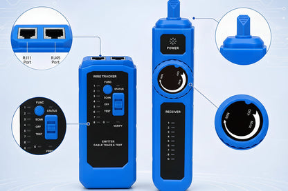 Anti-Burn Wire Tracker – RJ45 RJ11 Network Cable Tester and Line Locator for CAT5 CAT6 LAN and Telephone Repair Troubleshooting