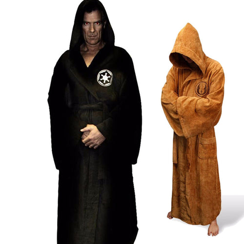 Men's Hooded Flannel Bathrobe - Thick Winter Dressing Gown for Home Comfort and Relaxing Evenings