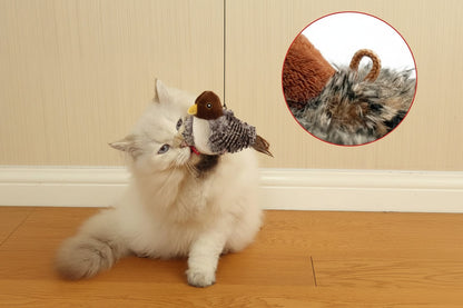 Interactive Electronic Cat Bird Toy – Automatic Chirping Feather Teaser for Indoor Cats Exercise and Mental Stimulation