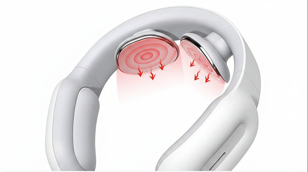 Smart Neck Massager – Wireless Heated Electric Pulse Device with 3 Modes and 15 Levels for Relaxation, Comfort and Muscle Recovery