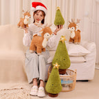 Kawaii Christmas Plush Tree and Elk Doll – Soft Holiday Stuffed Toy for Home Decor and Kids Gifts