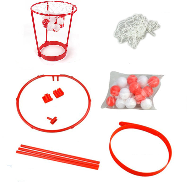 Headband Basketball Party Game - Adjustable Hoop Toss Challenge with Balls for Kids, Adults and Carnival Fun
