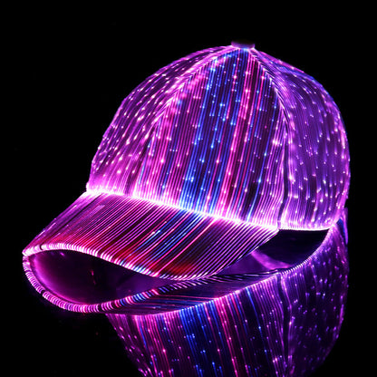 Glow Baseball Cap – Breathable Fluorescent Korean Style Hat for Concerts, Festivals, Night Running and Street Fashion