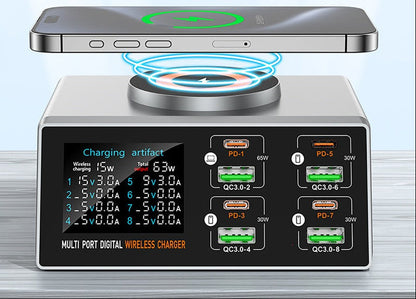 Fast Charging Station – 140W USB 8-Port Smart Charger for Multiple Android Phones and Devices at Home, Office, Hotels, Restaurants and Travel