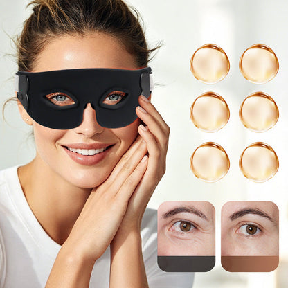 LED Eye Mask – 7-Color Flexible Silicone Photon Beauty Mask for Relaxation, Eye-Care Routines and Smoother-Looking Under-Eye Skin at Home