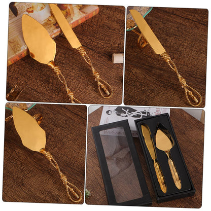 Luxury Wedding Cake Knife Set – Personalized Gold Server and Cutter for Bridal Showers, Anniversaries and Elegant Celebrations