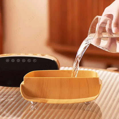 Bluetooth Speaker Humidifier – Dynamic Pickup Clock Mist Diffuser with Ambient RGB Lighting for Bedroom and Office Relaxation