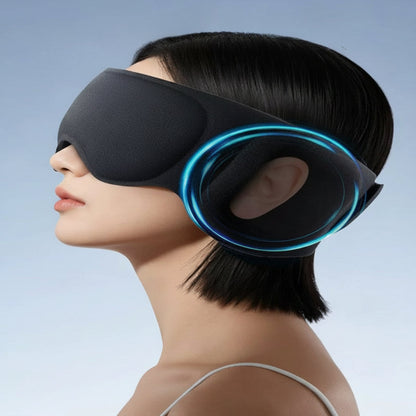 Weighted Blackout Sleep Mask – 3D Gravity Eye Cover with Ear Coverage for Side Sleepers, Travel, Relaxation and Comfortable Nighttime Rest
