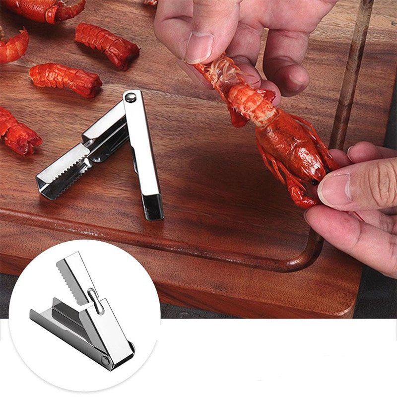 Stainless Steel Crawfish Peeler – Easy Seafood Shelling Tool for Crayfish, Lobster and Kitchen Food Preparation, Compact Cooking Gadget