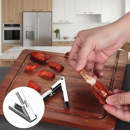 Stainless Steel Crawfish Peeler – Easy Seafood Shelling Tool for Crayfish, Lobster and Kitchen Food Preparation, Compact Cooking Gadget