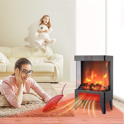 Flame Electric Fireplace Heater – 3D Smokeless Indoor Space Heater with Realistic Flame Effect for Cozy Home Warmth